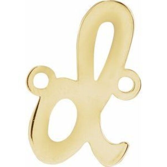 Kazi Luxury 14K Yellow Script Initial D Link - Picture 1 of 5